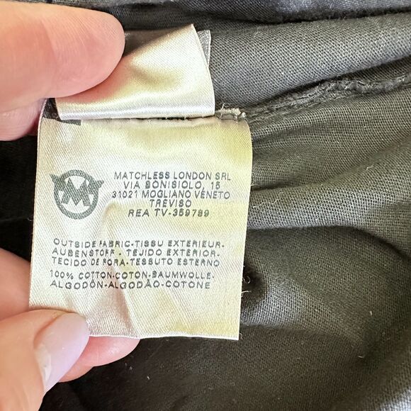 Matchless Women's Cotton Black Long Sleeve Embelished T-Shirt SZ L Made in Italy - Picture 15 of 16